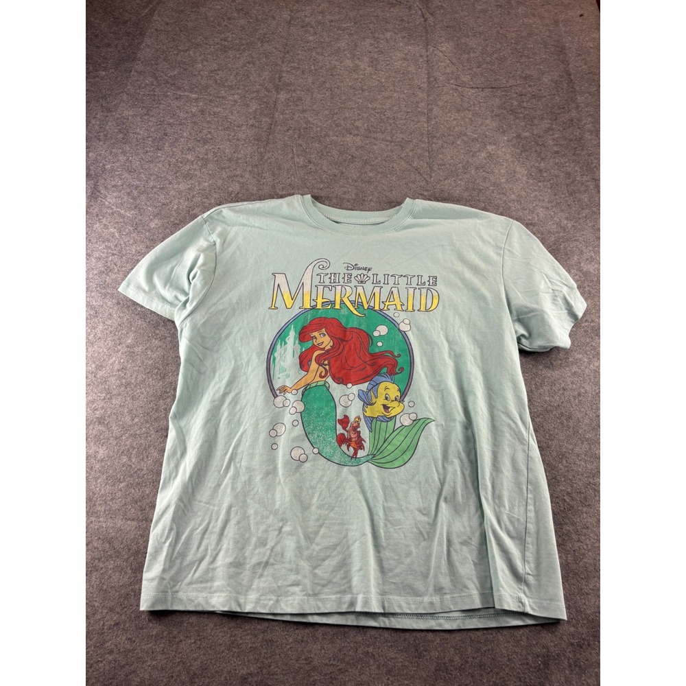 Disney Princess The Little Mermaid Ariel Graphic T-Shirt Mint Green Womens M